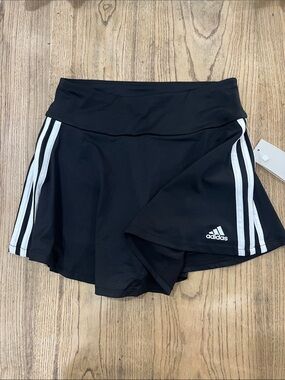 adidas Black Athletic Skort with White 3-Stripes